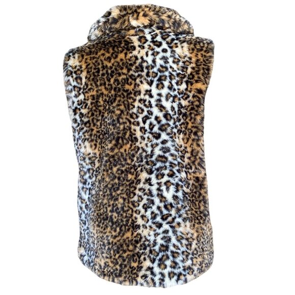 Cejon Faux Fur Leopard Print Vest XL #81N - Picture 6 of 9